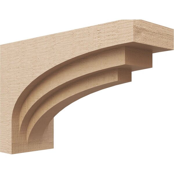 Ekena Millwork 6"W x 18"D x 12"H Classic Rockford Rough Cedar Woodgrain TimberThane Corbel, Primed Tan CORUR06X18X12ROCRCPR - main